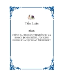 Đề tài " CHÍNH SÁCH QUẢN TRỊ NHÂN SỰ VÀ HOẠCH ĐỊNH CHIẾN LƯỢC KINH DOANH CỦA TẬP ĐOÀN MICROSOFT"