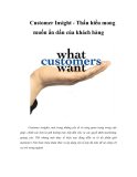 Customer Insight - Thấu hiểu mong muốn ẩn dấu của khách hàng   