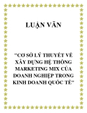 Đề tài "CƠ SỞ LÝ THUYẾT VỀ XÂY DỰNG HỆ THỐNG MARKETING MIX CỦA DOANH NGHIỆP TRONG KINH DOANH QUỐC TẾ"