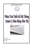 Đề tài: Phân tích thiết kế hệ thống quản lý bán hàng siêu thị