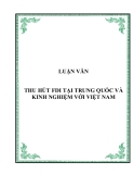 Đề tài "THU HÚT FDI TẠI TRUNG QUỐC VÀ KINH NGHIỆM VỚI VIỆT NAM"
