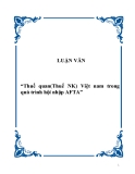 Đề tài “Thuế quan(Thuế NK) Việt nam trong quá trình hội nhập AFTA”