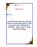 Tiểu luận:  “Tạo điều kiện thuận lợi áp dụng thành công hệ thống quản lý chất lượng theo tiêu chuẩnQuốc tế ISO90012000 ở công ty Xăng Dầu Hàng Không"