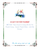 Đề tài “ Quy hoạch sử dụng đất đai Xã Thanh Giang - huyện Thanh Miện - tỉnh Hải Dương ”