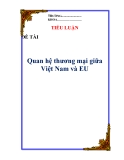 Tiểu luận: " quan hệ thương mại giữa Việt Nam và EU "