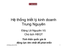 Hệ thống triết ly kinh doanh cà phê Trung Nguyên