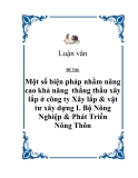 Đề tài: Một số biện pháp nhằm nâng cao khả năng  thắng thầu xây lắp ở công ty Xây lắp & vật tư xây dựng I. Bộ Nông Nghiệp & Phát Triển Nông Thôn