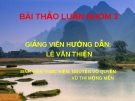 BÀI THẢO LUẬN NHÓM ĐỀ TÀI: TÀI NGUYÊN NƯỚC