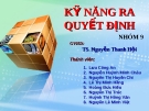 Kỹ năng ra quyết định trong quản trị