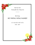 Hệ thống nông nghiệp - Nguyễn Viết Tuân