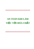 An toàn khi làm việc với hóa chất