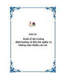 Đề Tài:  " Kinh tế thị trường định hướng xã hội chủ nghĩa và những mâu thuẫn của nó "