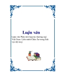 Luận văn về Phân tích hợp tác thương mại Việt Nam- Liên minh Châu Âu trong lĩnh vực dệt may.