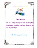 Luận văn “Thực trạng và một số giải pháp nhằm nâng cao hiệu quả hoạt động tại các siêu thị ở Hà Nội”