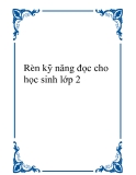 Rèn kỹ năng đọc cho học sinh lớp 2