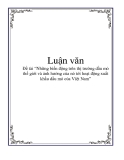 Đề tài: Những biến động trên thị trường dầu mỏ thế giới và ảnh hưởng của nó tới hoạt động xuất khẩu dầu mỏ của Việt Nam