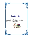 Đề tài ' Một số giải pháp phát huy vai trò của Đầu Tư trong việc thực hiện Công Bằng Xã Hội ở VN "