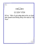 Đề tài về “Một số giải pháp phát triển các hình thức thanh toán không dùng tiền mặt tại Việt Nam”