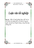 Đề tài "Một số giải pháp hạn chế rủi ro an toàn tín dụng đối với kinh tế ngoài quốc doanh tại Ngân hàng công thương Đống Đa"