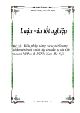 Đề tài " Giải pháp nâng cao chất lượng thẩm định tài chính dự án đầu tư tài Chi nhánh NHNo & PTNN Nam Hà Nội"