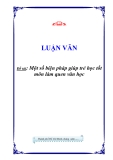 LÀM QUEN VĂN HỌC - Một số biện pháp giúp trẻ học tốt môn làm quen văn học