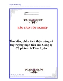 Luận văn “Tìm hiểu, phân tích thị trường và thị trường mục tiêu của Công ty Cổ phần trà Than Uyên”