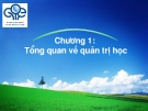 Bài giảng tổng quan quản trị học