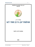 Giáo trình kỹ thuật lập trình - Đại học Đà Lạt