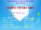 Thuyết trình nhóm "Nhiệm vụ dạy học"