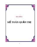 Bài giảng tham khảo kế toán quản trị