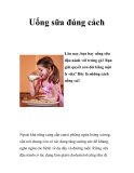 Uống sữa đúng cách  