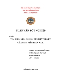 BÁO CÁO TÓM TẮT ĐỀ TÀI "NHU CẦU SỬ DỤNG INTERNET CỦA SINH VIÊN HIỆN NAY"