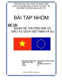 Đề tài " Quan hệ thương mại và đầu tư giữa Việt Nam và EU "