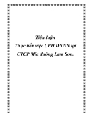 Tiểu luận - Thực tiễn việc CPH DNNN tại CTCP Mía đường Lam Sơn