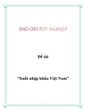 Đề tài “Xuất nhập khẩu Việt Nam”