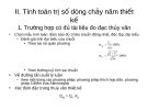 Tính toán trị số dòng chảy năm thiết kế