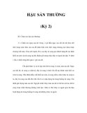 HẬU SẢN THƯỜNG (Kỳ 2)  