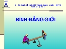 Bình đẳng giới