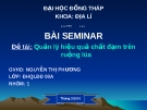 Bài Seminar Đề tài: Quản lý hiệu quả chất đạm trên ruộng lúa