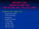 Bài báo cáo " Đánh giá đất đai tại xã hòa an - TP. Cao Lãnh "