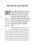 Bất lợi của việc sinh mổ 