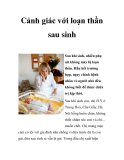 Cảnh giác với loạn thần sau sinh  