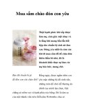 Mua sắm chào đón con yêu 