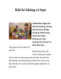 Khi bé không có bạn