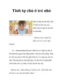 Tính tự chủ ở trẻ nhỏ  