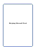 Bài giảng về Microsoft Word