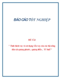 Đề tài " Tình hình vay và sử dụng vốn vay của các hộ nông dân xã quảng phước , quảng điền ,  TT huế "