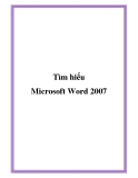 Tự tìm hiểu và học Microsoft Word 2007