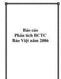 Báo cáo "Phân tích BCTC Bảo Việt năm 2006"