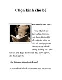 Chọn kính cho bé  Khi nào cần đeo kính?  